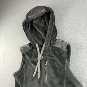 Outdoor Research Vest Women's S Black Casia Deep Pile Fleece Hooded Gorpcore
